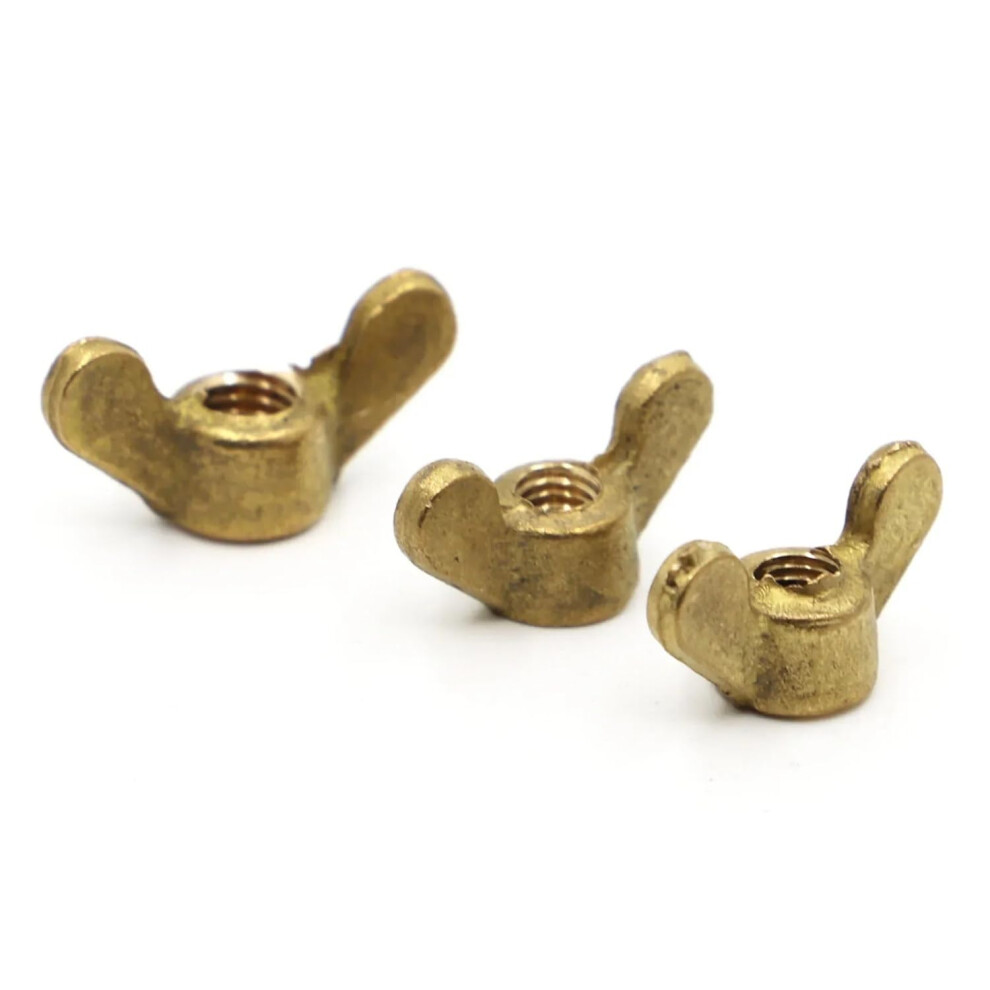Din315 Brass Wing Nuts For M3, M4, M5, M6, M8, M10, M12 - Hand Tighten, Set Of 2 M5 Size 6947110015552