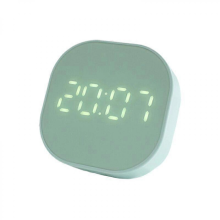 Luminous Alarm Clock Dual Temperature Display Electronic Clock Kitchen Timer Magnetic Mountable Clock GreenDoes not contain battery