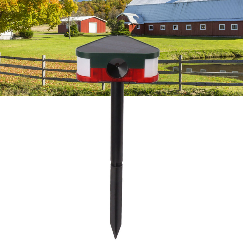 Solar Animal Repeller Alarm 1W 5V Long Range Sound Light Outdoor-image-OPC-PJHXMD2-NEW