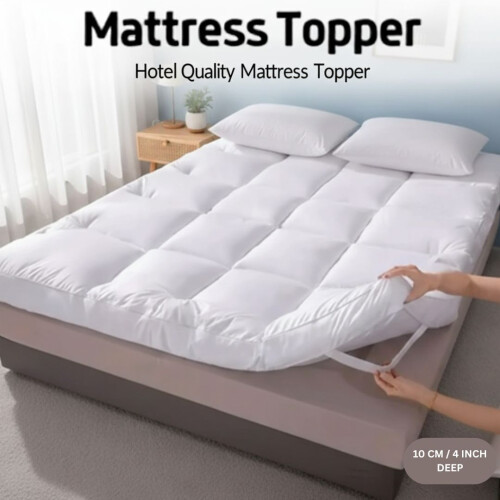 (Small Double ) Mattress Topper Luxury Soft 10cm   Microfiber Topper,