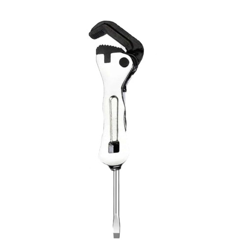 Mini Wrench with Automatic Adjustment, Portable Stubby Pipe Wrench for Tight Spaces, Compact Size