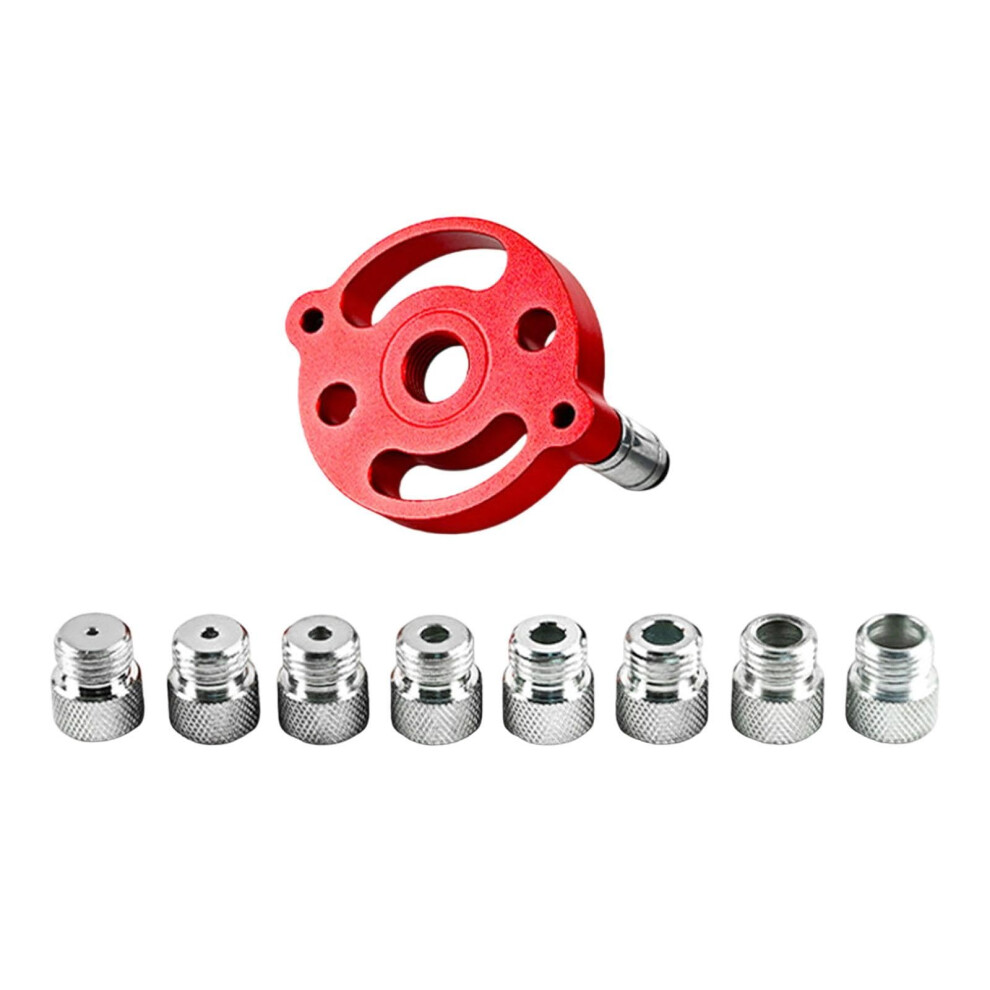 Self-Centering Doweling Jigs 6-10Mm, Stable Red Dowel Drill Guide Set For Straight Holes, Durable Construction 6276012370163