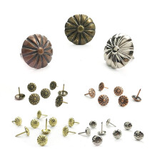 Upholstery Nails Antique Brass Snap Fasteners 100 Pieces for Jewelry Boxes Sofa Wine Boxes Door Hardware Gold Green Bronze