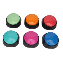 6PCS Voice Recording Buttons, 30 Sec Pet Communication Buzzer in 6 Colors