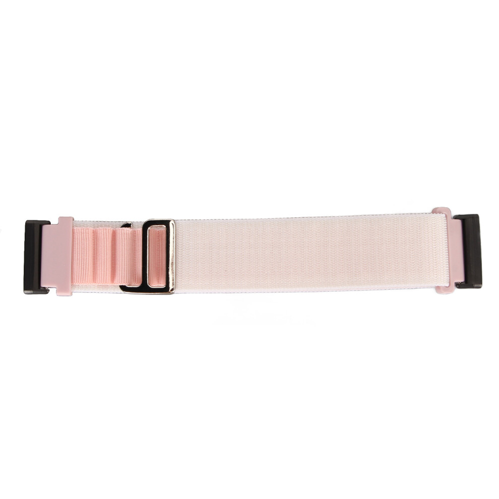 Stretch Woven Nylon Smartwatch Band Strap White/Pink 9121376375248