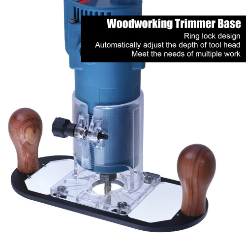 Woodworking Trimmer Base Transparent Plastic 65mm DIY Router Accessory 2