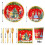 (Blue fork 10pcs) Christmas theme party supplies nutcracker tableware decoration party atmosphere layout props banner tablecloth 2
