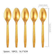 (Blue spoon 10pcs) Christmas theme party supplies nutcracker tableware decoration party atmosphere layout props banner tablecloth