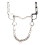 Stainless Steel Horse Mouth Bit Rustproof Easy Control with Hook & Chain 2