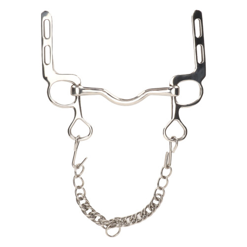 Stainless Steel Horse Mouth Bit Rustproof Easy Control with Hook & Chain 1