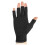 Half Finger Compression Arthritis Gloves Black Grey 16cm Circumference 21cm Length 8