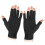 Half Finger Compression Arthritis Gloves Black Grey 16cm Circumference 21cm Length 12