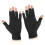 Half Finger Compression Arthritis Gloves Black Grey 16cm Circumference 21cm Length 1