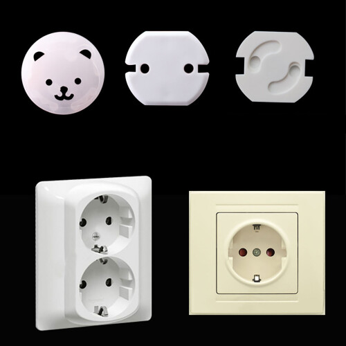 50Pcs ABS Electrical Outlet Plug Cover Child Safety Protector Caps 2