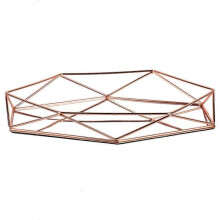 (Rose Gold) Home Storage Tray Box Mirror Organizer Holder Tabletop