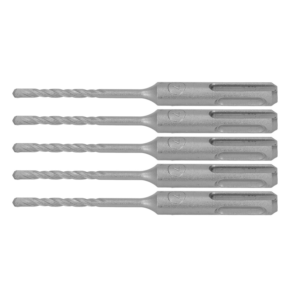 Impact Drill Bits 5Pcs 110Mm 4Mm Cemented Carbide Spiral Flutes 6941339196719