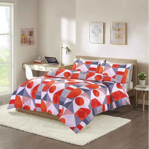 Reversible Quilt Stylish Duvet Sheets with Pillow Cases (Double)