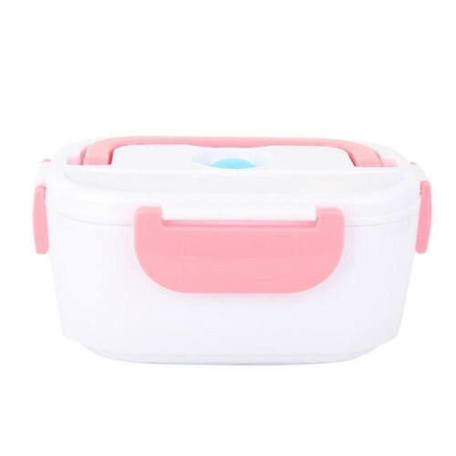 (Red) Electric Heating Lunch Box Food Storage Container EU Plug 100-240V