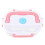 (Red) Electric Heating Lunch Box Food Storage Container EU Plug 100-240V 4