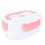 (Red) Electric Heating Lunch Box Food Storage Container EU Plug 100-240V 3