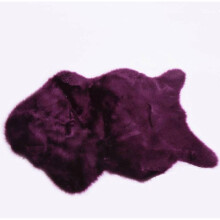 (Purple, 15.74x23.62''/40x60cm) Wool Fluffy Soft Sheepskin Mat Sofa Bedroom Washable Rug Blanket Floor Carpet
