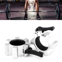 2PCS Aluminum Alloy 50mm Barbell Collar Lock Quick Release Silver