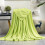 (Green, 100X140cm-Medium Size) 22 Colors Solid Sumptuous Light Winter Flannel Plush Fleece Soft Blanket Warm 1
