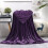 (Dark Purple, 100X140cm-Medium Size) 22 Colors Solid Sumptuous Light Winter Flannel Plush Fleece Soft Blanket Warm 1
