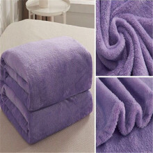 (Light Purple, 50X70cm-Mini Size) 22 Colors Solid Sumptuous Light Winter Flannel Plush Fleece Soft Blanket Warm