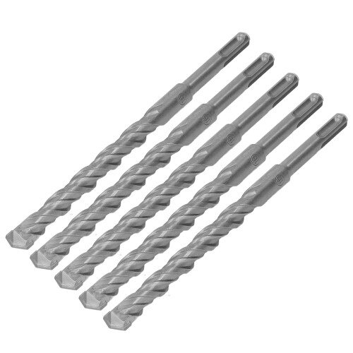 Impact Drill Bit Set 5PCS Carbide Tip 210mm Length 16mm Size for Masonry Work
