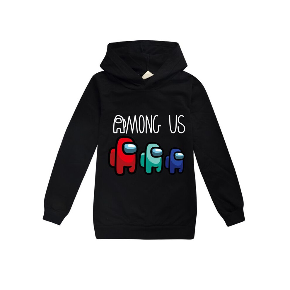(#1, 150cm/9-10 years) Impostor Among Us Game Kids Hoodie Boys Girls Hooded Tops Jumper Sweatshirt