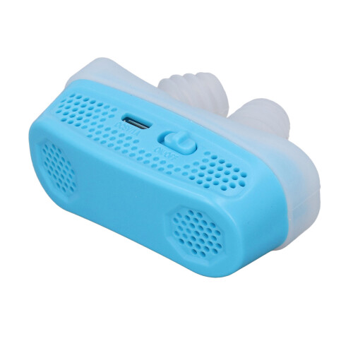 Electric Snoring Device Blue, 60x25x39mm, 100mAh Rechargeable