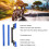 Motorcycle Handlebar 22mm Universal Adjustable for Off Road Vehicles Blue 8