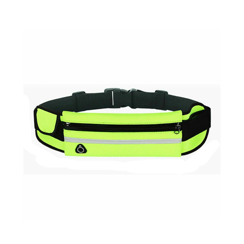 (Green)Ceinture de course imperméable poche taille fesses sac banane camping sport randonnée sacs fermeture éclair