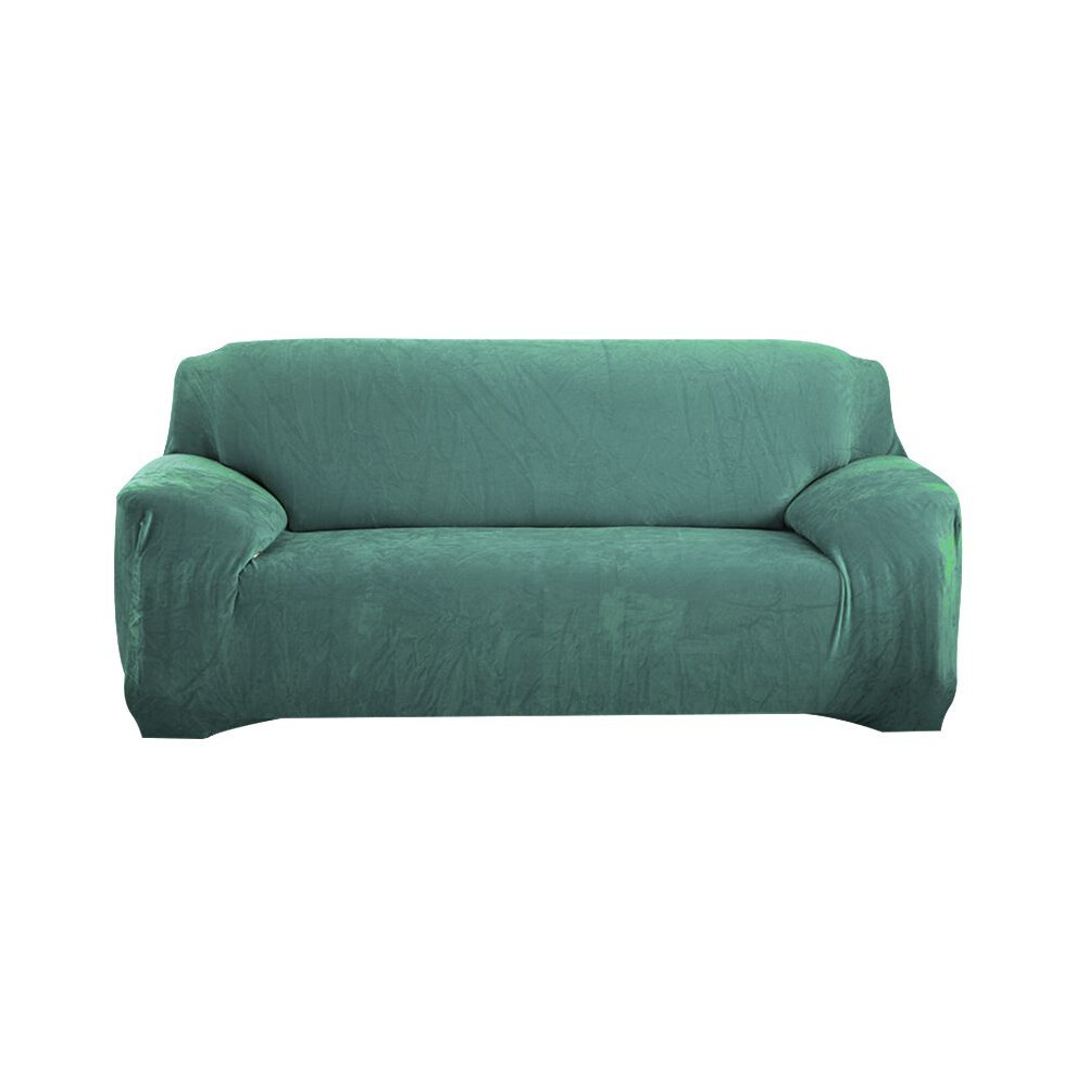 (Cyan,190x230cm/74.80x90.55in)Housse de canapé élastique housse de canapé extensible housse de canapé sectionnelle couleur unie