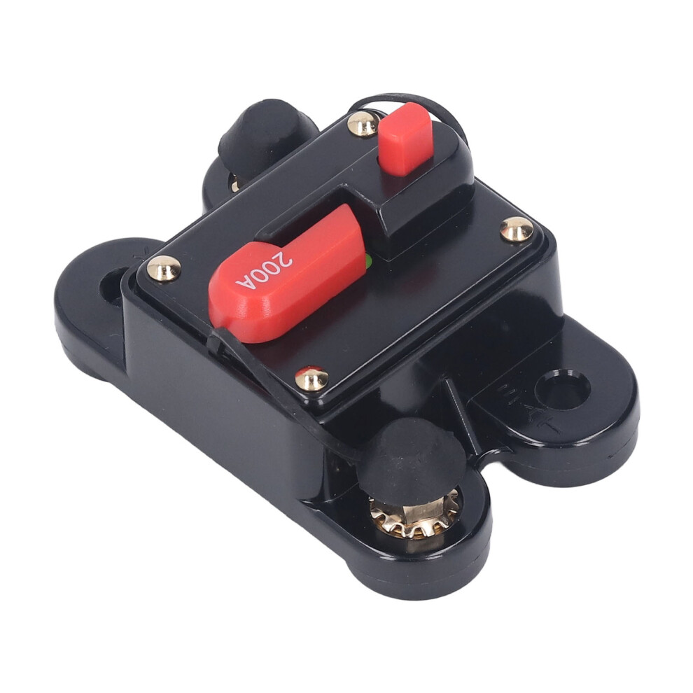 Dc Vehicle Circuit Breaker 12-48V 1/4In Manual Reset 200A Overcurrent 4911339217563