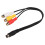 Durable 1.0ft S Video 4 Pin to 3RCA Cable - Flexible PVC Material 5