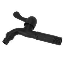 Wandmontierte lange schwarze Armatur aus 304-Edelstahl G1/2