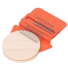 Mini Loom Machine 6.5cm Wooden Hand Craft Weaving Tool Orange Triangle