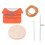 Mini Loom Machine 6.5cm Wooden Hand Craft Weaving Tool Orange Triangle 14