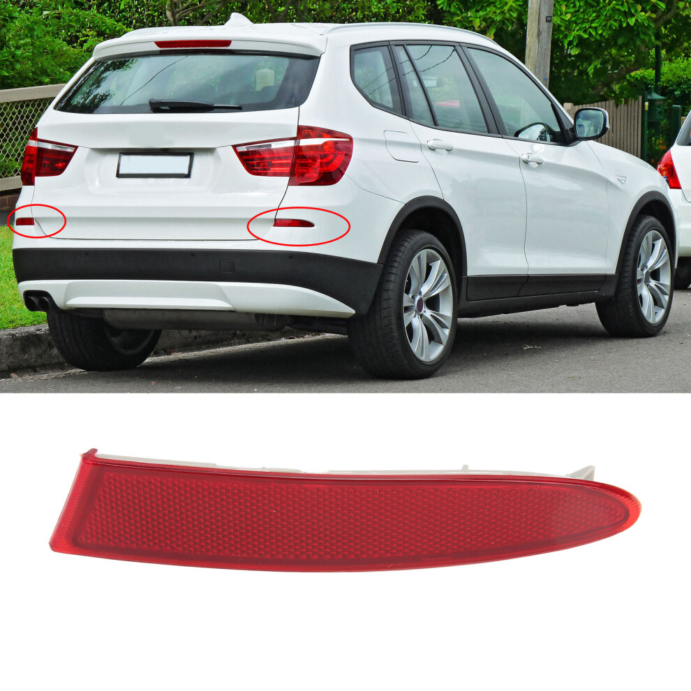 Car Rear Bumper Reflector Fit For X3 2011-2014 Waterproof Abs 3541339229528