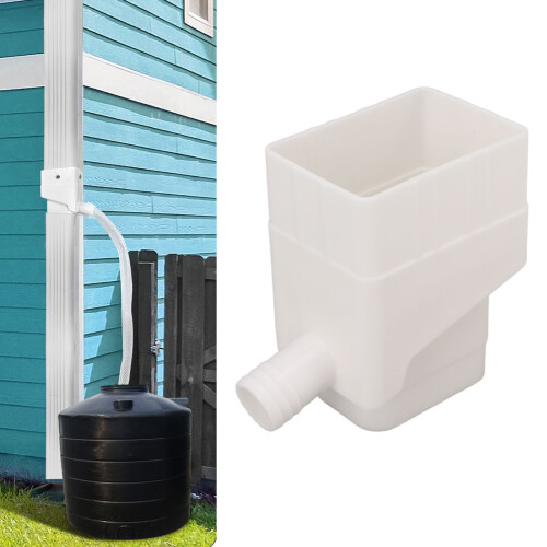 Weißes ABS Regenwasser-Diverter-Set für Fallrohr