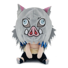 (Inosuke)Juguetes de peluche Agatsuma Zenitsu Giyuu Tanjiro Nezuko Inosuke cazadores de demonios regalos Navidad