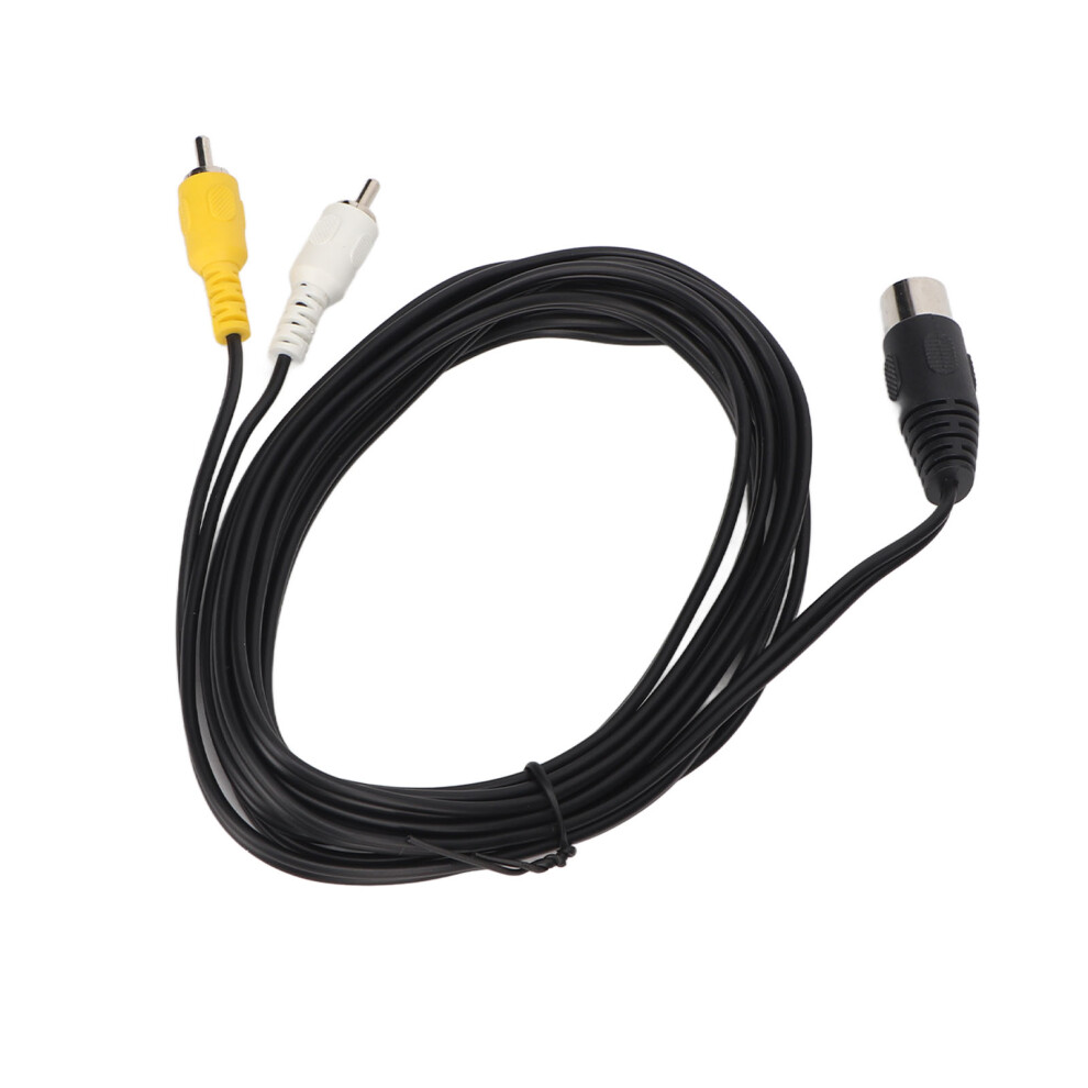 Din 8Pin To 2Rca Converter Cable 9.8Ft Pvc Sheath For Durability 6901339241956