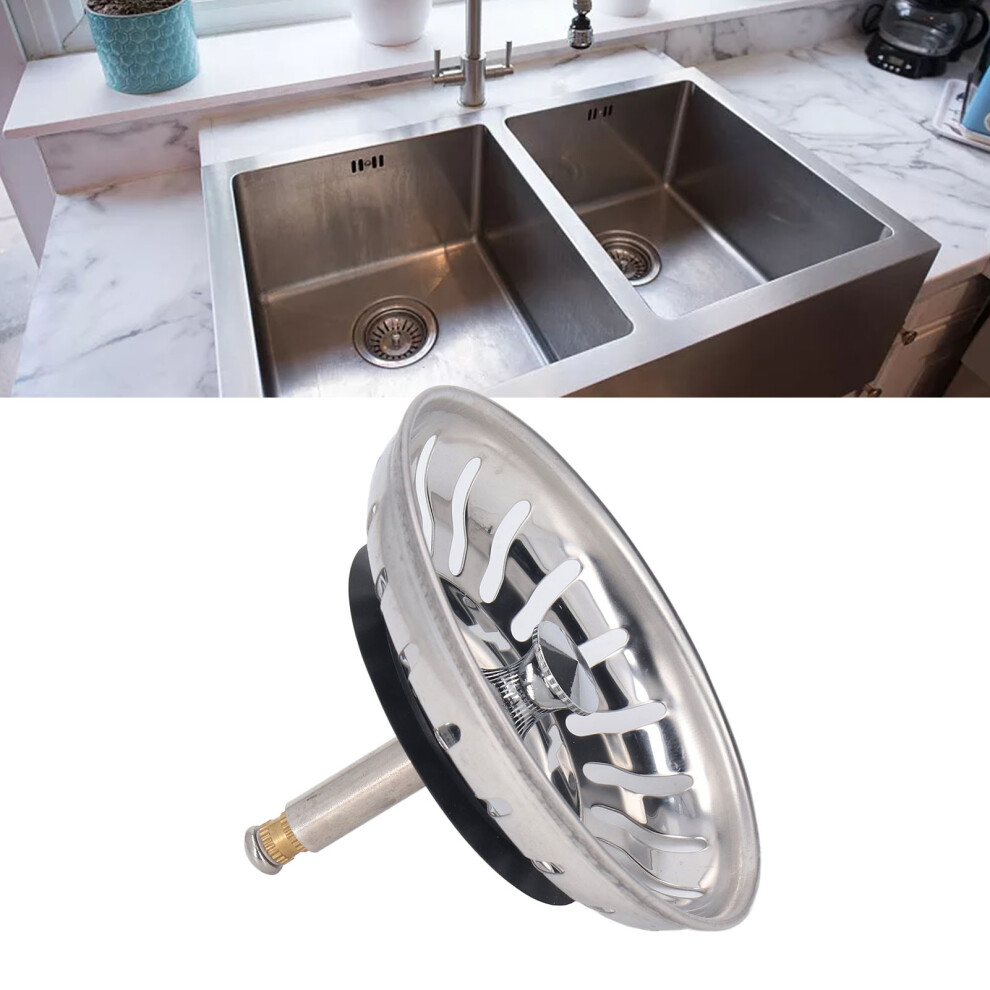 Rust-Resistant 82mm Kitchen Sink Strainer & Stopper - Easy to Clean
