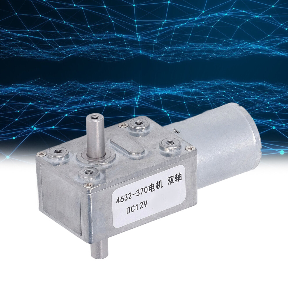 Double Shaft Dc Gear Motor 12V 90Rpm Aluminum Alloy Brass Locking 8481339247816