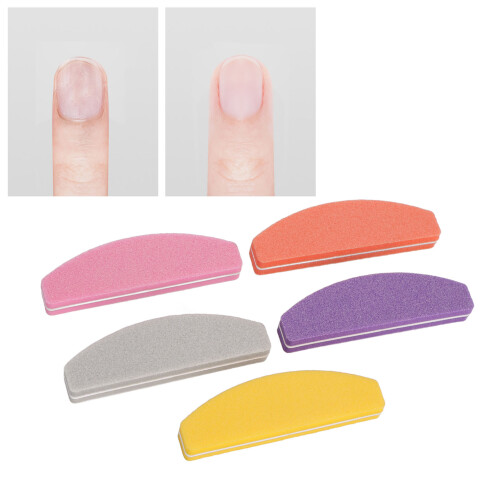 5Pcs Double-Sided Nail Buffer Block Set, Washable Sanding Manicure Tool