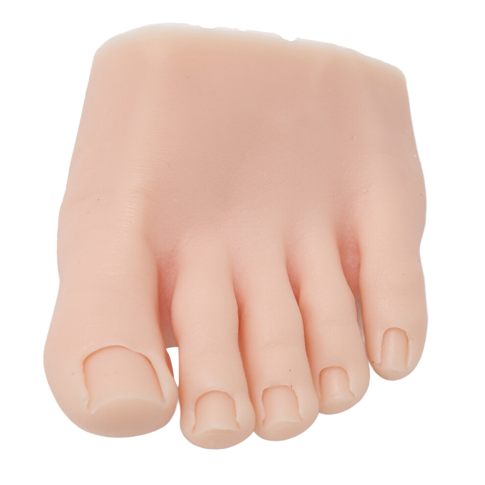 Silicone Tattoo Practice Foot Model for Nails Medium Skin Left Realistic