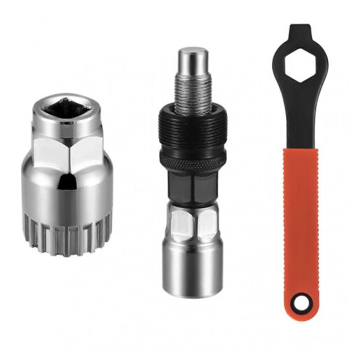 Bicycle Crank Puller and Bottom Bracket Tool with 16 mm Wrench