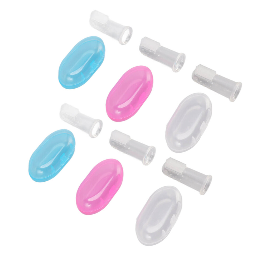 Food Grade Silicone Baby Finger Toothbrushes for Gentle Gum Care - 6PCS